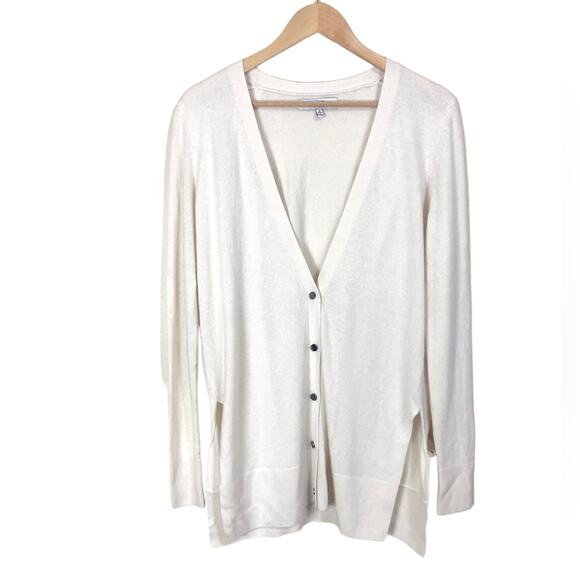 Robert Rodriguez Vented Back Draped Cream Cardigan Silk Cashmere Size Small - Picture 1 of 8